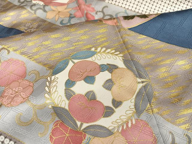 平和屋着物○十日町老舗ブランド 吉澤友禅 吾妻徳穂 振袖 駒刺繍 花