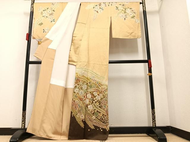 平和屋着物○伯河貞雄 訪問着 絞り 辻が花 暈し染め 銀通し