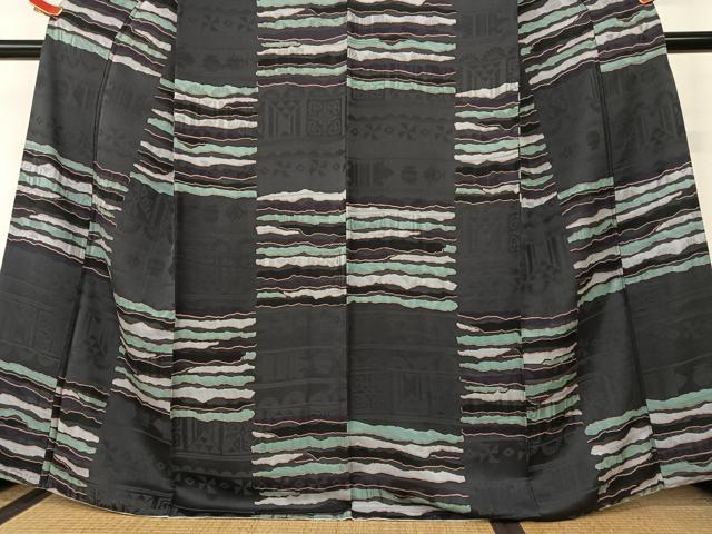 平和屋着物○上質な小紋 変わり浜松文様 さが美扱い 正絹 逸品 AAAY6403zg