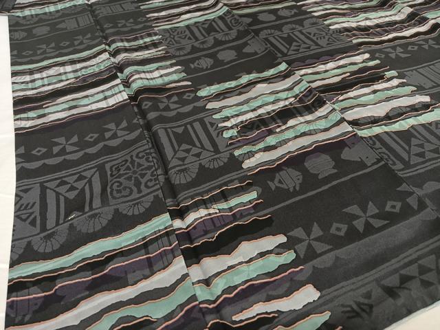 平和屋着物○上質な小紋 変わり浜松文様 さが美扱い 正絹 逸品 AAAY6403zg