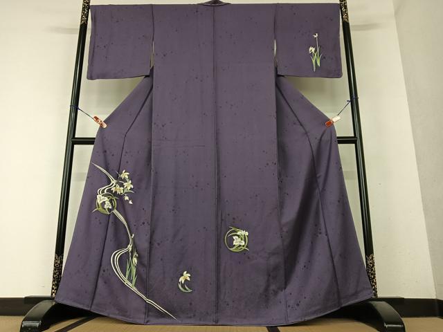 平和屋着物●訪問着　草花文　金彩　正絹　逸品　AAAY6406zg