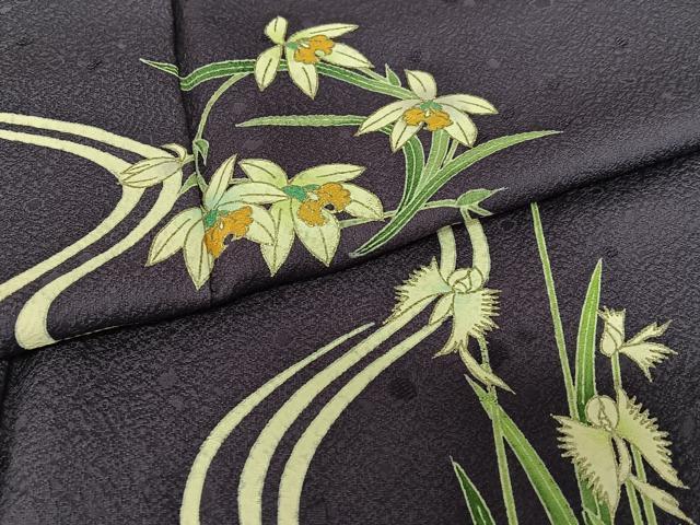 平和屋着物＃道中着 縞 ロング丈 正絹 逸品 CAAR9150id