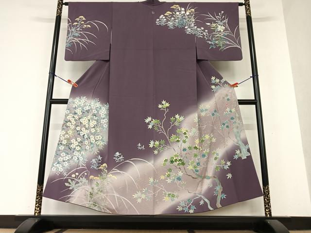 平和屋着物●訪問着　友禅　作家物　圭雲　暈し染め　金彩　正絹　逸品　AAAY6450zg