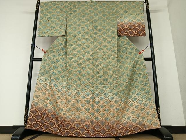 平和屋着物●訪問着　絞り　青海波　正絹　逸品　未使用　AAAY6476zg