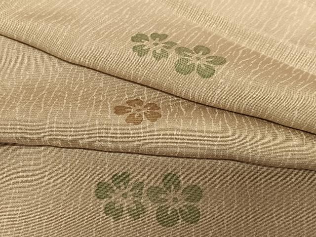 平和屋着物●上質な小紋　舞花文　正絹　逸品　AAAY6485zg