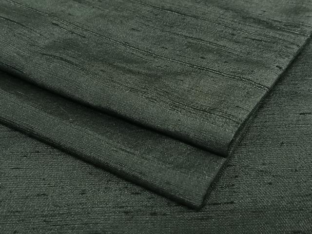 平和屋着物●男性　紬　色無地　濡羽色　正絹　逸品　AAAY6502zg