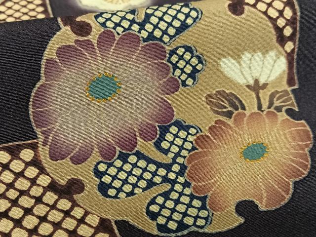 平和屋着物○豪華振袖 絞り 雪輪重ね花文 金彩 正絹 逸品 AAAY6518zg