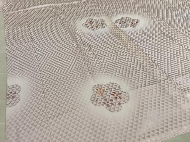 平和屋着物○長襦袢無双仕立て 舞花文 正絹 逸品 AAAY6543zg