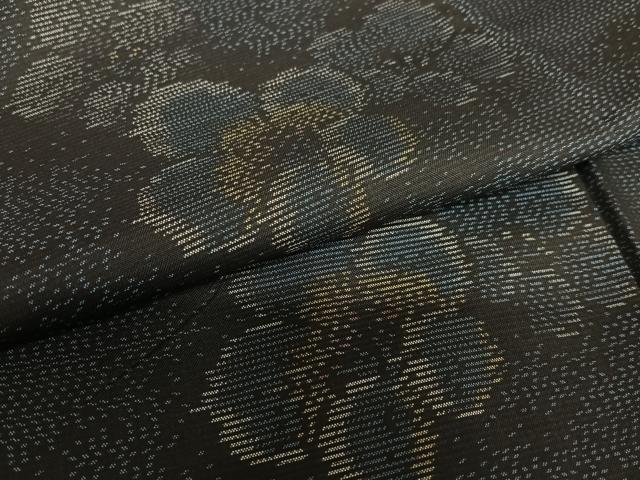 平和屋着物○本場大島紬 舞花文 南美工房 証紙付き 正絹 逸品 AAAY6553zg