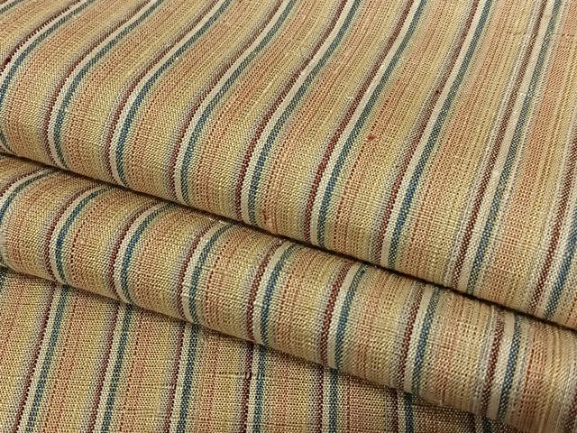 平和屋着物●上質な紬　縞　正絹　逸品　AAAY6562zg