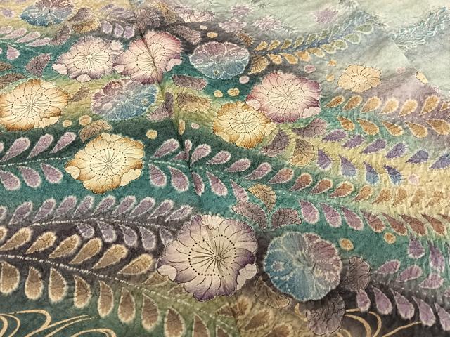 平和屋着物○訪問着 作家物 泰常 辻が花 絞り 暈し染め 金彩
