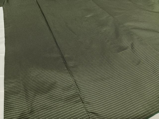 平和屋着物●男性　本場大島紬　アンサンブル　格子　キングサイズ　正絹　逸品　AAAY6591zg