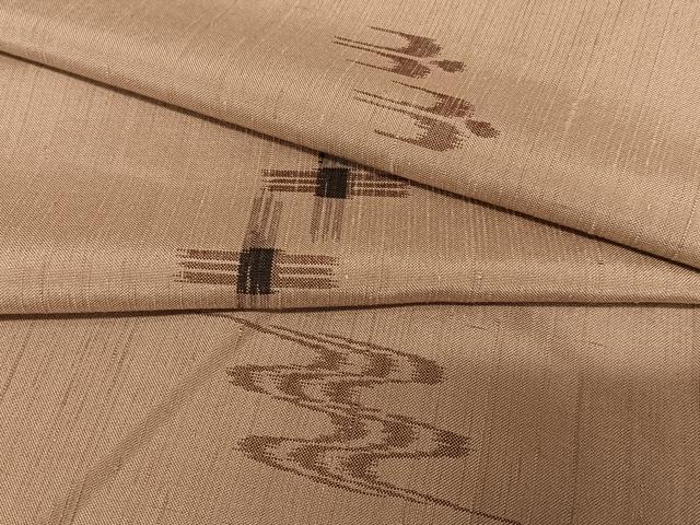 平和屋着物●上質な紬　琉球絣文様　正絹　逸品　AAAY6612zg