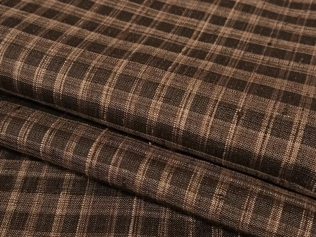 平和屋着物●上質な紬　格子　正絹　逸品　未使用　AAAY6619zg
