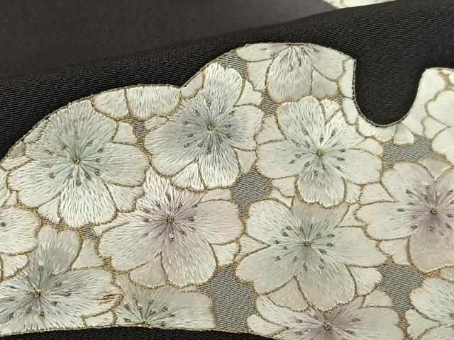 平和屋着物○極上 訪問着 中国三大刺繍 汕頭刺繍 スワトウ刺繍 雪