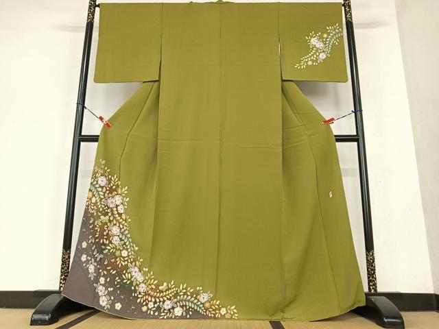 平和屋着物●越後十日町の一流染匠　桐屋・翠山工房　訪問着　辻が花　手描き　絞り　暈し染め　金彩　やまと誂製　正絹　逸品　AAAY6636zg