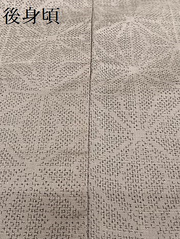平和屋着物○結城紬 麻の葉文様 正絹 逸品 AAAY6657zg