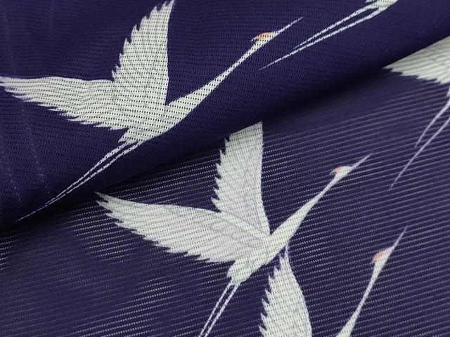 平和屋着物○江戸小紋 訪問着 砂川健一作 万筋 黒色×絹鼠色 草木文