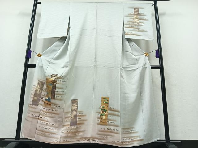 平和屋着物□訪問着 刻め司 休み鳥枝梅文 暈し染め