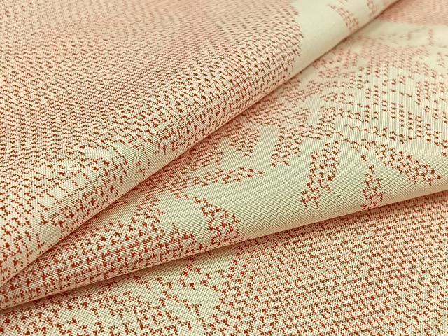 平和屋着物▽本場大島紬　白大島　単衣　草花文　正絹　逸品　AAAY7265jh