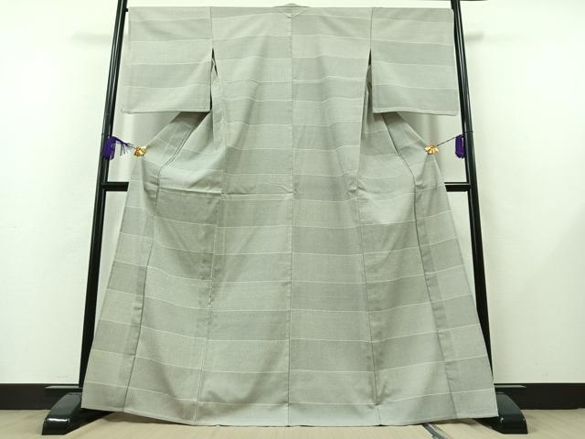 平和屋着物▽本塩沢　単衣　110亀甲　横段文　正絹　逸品　AAAY7279jh 平和屋着物▽本塩沢 単衣 110亀甲 横段文 正絹 逸品 AAAY7279jh