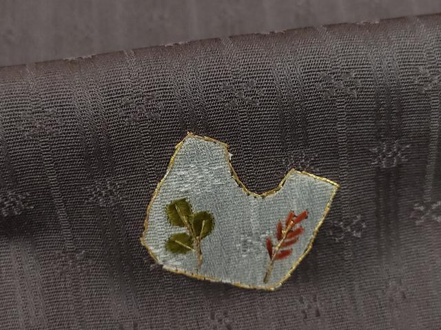 平和屋着物○訪問着 刺繍 流水花文 金糸 正絹 逸品 AAAY7328ck