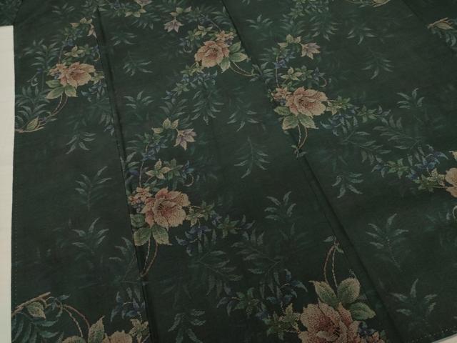 平和屋着物○本場大島紬 カタス9マルキ 花蔦草文 正絹 逸品 AAAY7361ck