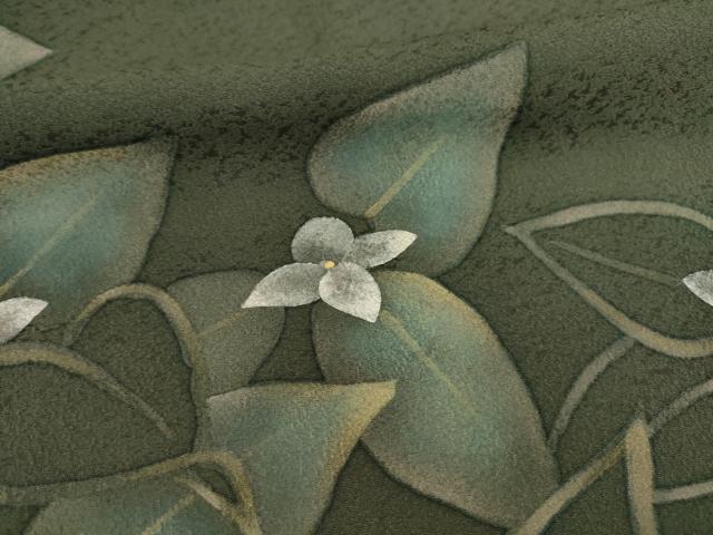 平和屋着物○塩月弥栄子 熊谷榮美子 訪問着 手描き 草花文