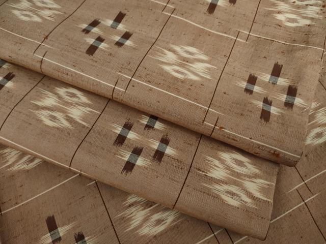 平和屋着物●本場琉球絣　紬　正絹　逸品　AAAY7374ck