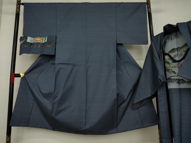 平和屋着物○男性 本場大島紬 アンサンブル 変わり格子 ますいわ屋扱い  