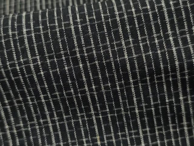 平和屋着物○上質な紬 笹竹文 黒地 正絹 逸品 DAAU0577tw