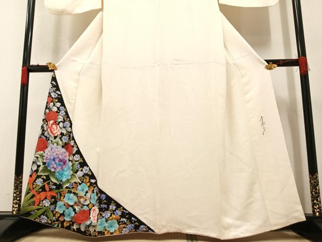 平和屋着物○染色作家 斉藤三才 訪問着 変わり縞 正絹 逸品 CAAY8175gh