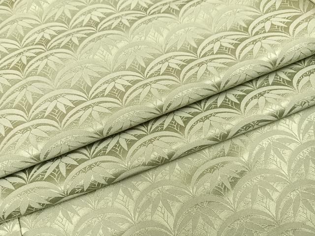 平和屋着物●上質な色無地　笹地紋　柳鼠色　正絹　逸品　AAAY7938ph