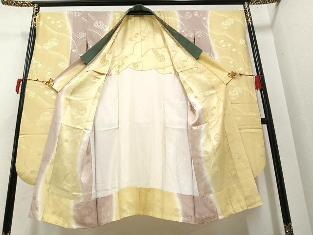 平和屋着物○振袖用長襦袢 無双仕立て 花舞地紋 暈し染め 半