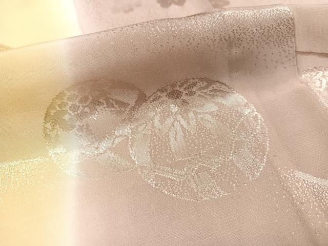 平和屋着物○振袖用長襦袢 無双仕立て 花舞地紋 暈し染め 半