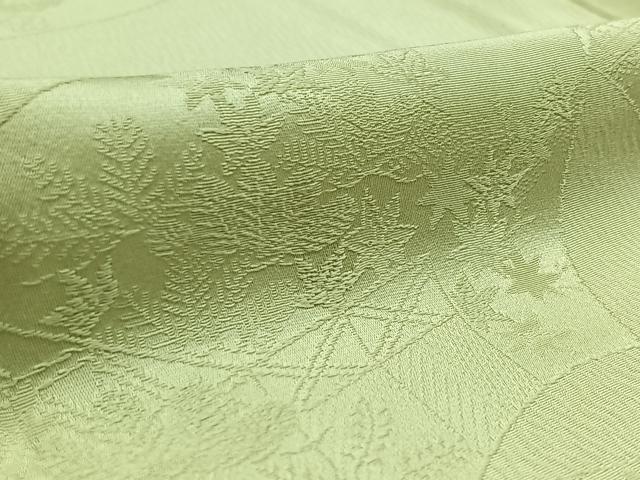 平和屋着物▽上質な色無地　単衣　地紙風景地紋　夏虫色　正絹　逸品　AAAY8314jh 平和屋着物▽上質な色無地 単衣 地紙風景地紋 夏虫