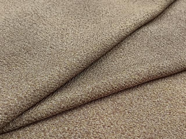 平和屋着物▽上質な小紋　単衣　霞文　鬼しぼ縮緬　正絹　逸品　未使用　AAAY8318jh