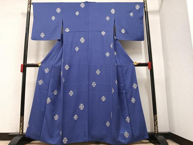 平和屋着物■上質な紬　十字絣　胴抜き仕立て　逸品　未使用　CAAG8559ev