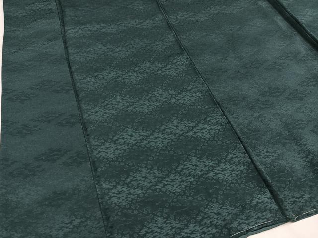 平和屋着物○上質な色無地 作家物 草花地紋 高麗納戸色 正絹