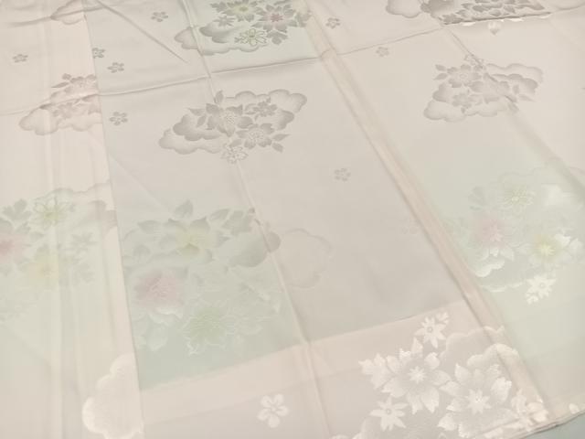 平和屋着物○長襦袢 無双仕立て 草花地紋 暈し染め 正絹 逸品 未使用