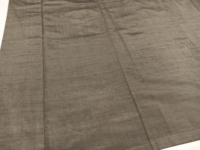 平和屋着物○結城紬 色無地 丼鼠色 正絹 逸品 AAAY8977ph