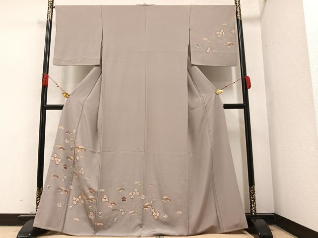 平和屋着物○訪問着 友禅 駒刺繍 宝尽くし 金彩 正絹 逸品