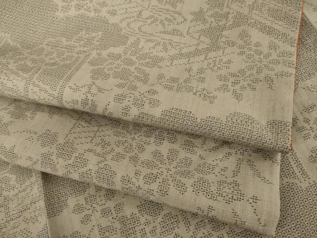 平和屋着物●本場結城紬　重要無形文化財　100亀甲　花籬文　正絹　逸品　AAAY9038ck