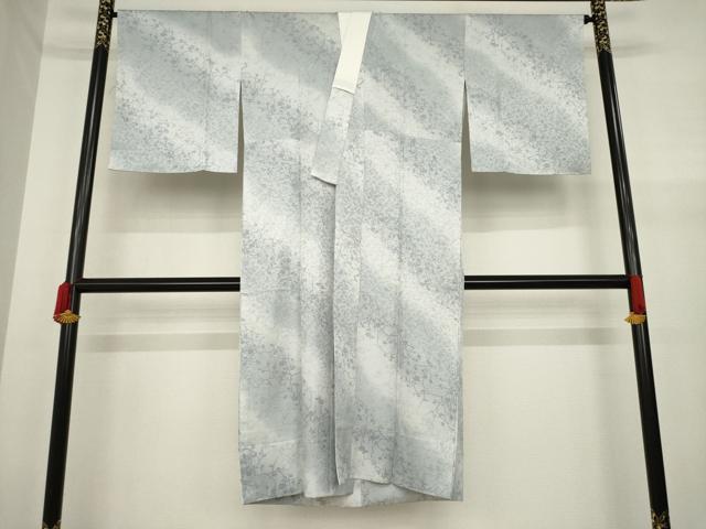 平和屋着物●長襦袢　無双仕立て　雪輪枝花文　暈し染め　正絹　逸品　AAAY9043ck