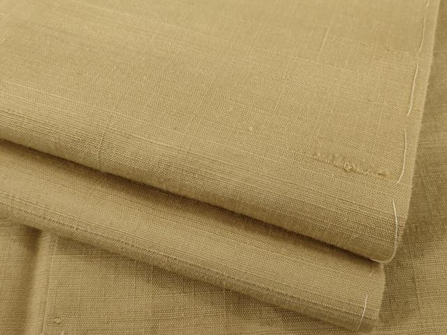 平和屋着物●上質な紬　色無地　飴色　正絹　逸品　未使用　AAAY9046ck