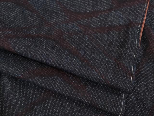 平和屋着物●本場結城紬　重要無形文化財　80亀甲　幾何学文様　正絹　逸品　AAAY9052ck