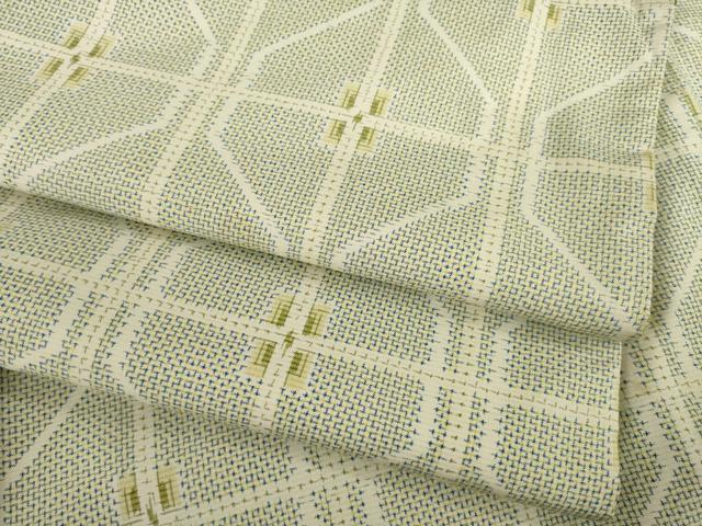 平和屋着物●本場大島紬　白大島　亀甲文　正絹　逸品　AAAY9068ck