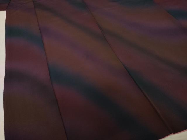 平和屋着物○前田仁仙 仁仙更紗 小紋 斜縞霞文 暈