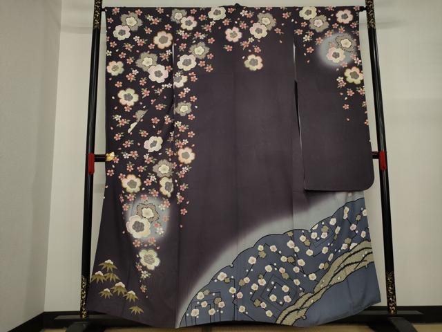 平和屋着物●豪華振袖　作家物　舞桜　正絹　逸品　AAAY9075ck