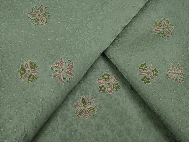 平和屋着物●上質な小紋　舞花文　正絹　逸品　未使用　AAAY9080ck